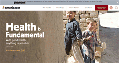 Desktop Screenshot of healthblog.americares.org